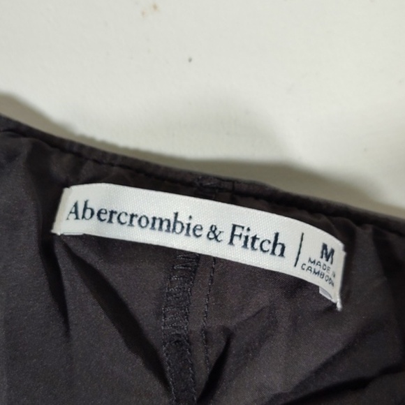 Abercrombie & Fitch black faux leather mini skirt skort M - Picture 5 of 5